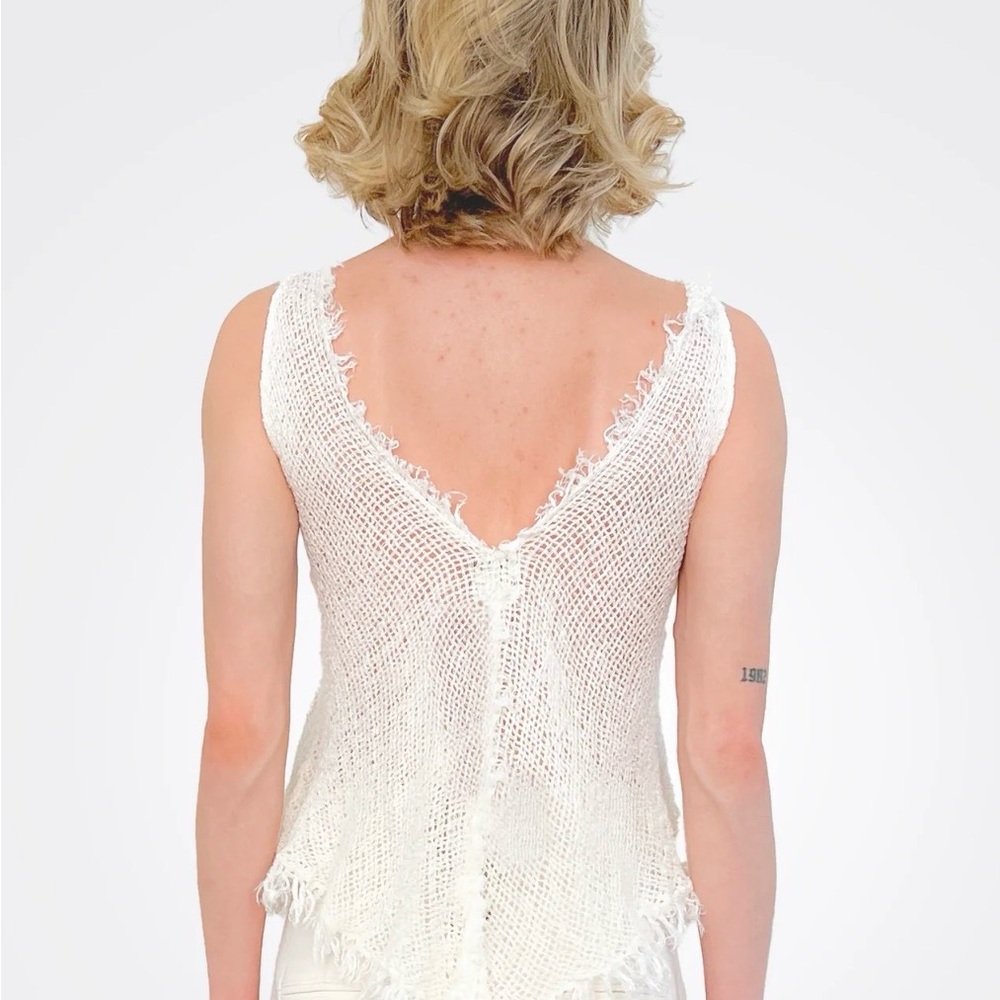 La Bottega di Brunella Ivory Crochet Tank - Picture 7 of 7